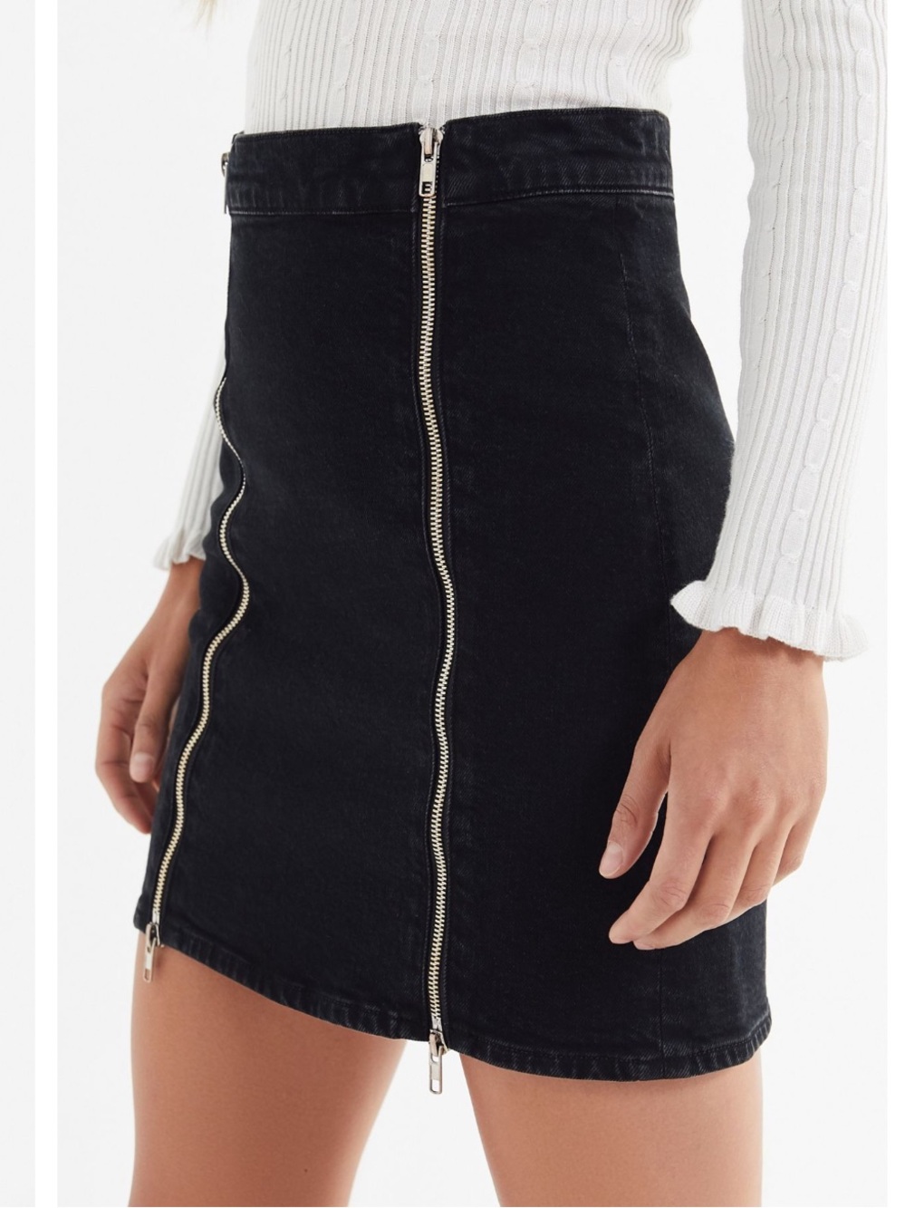 Agolde Black Denim Pencil skirt